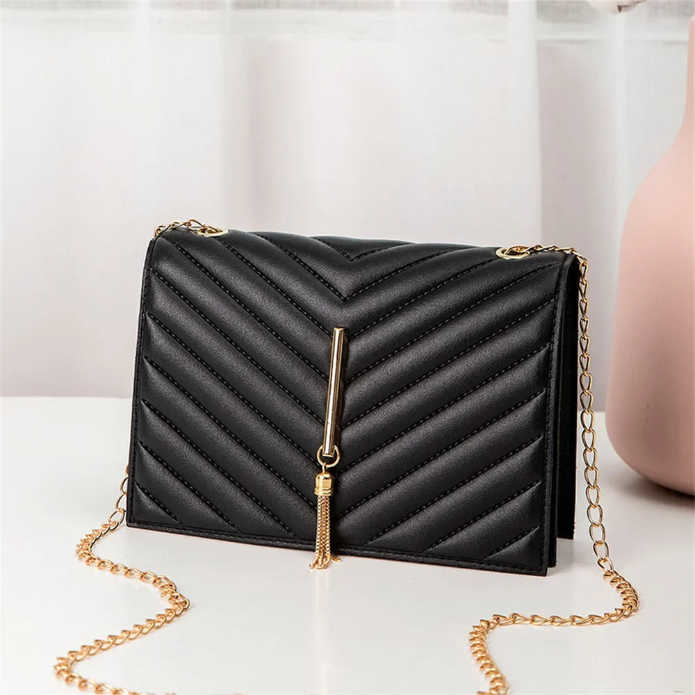 Crossbody Bags V Pattern Mini Chain Shoulder Bag