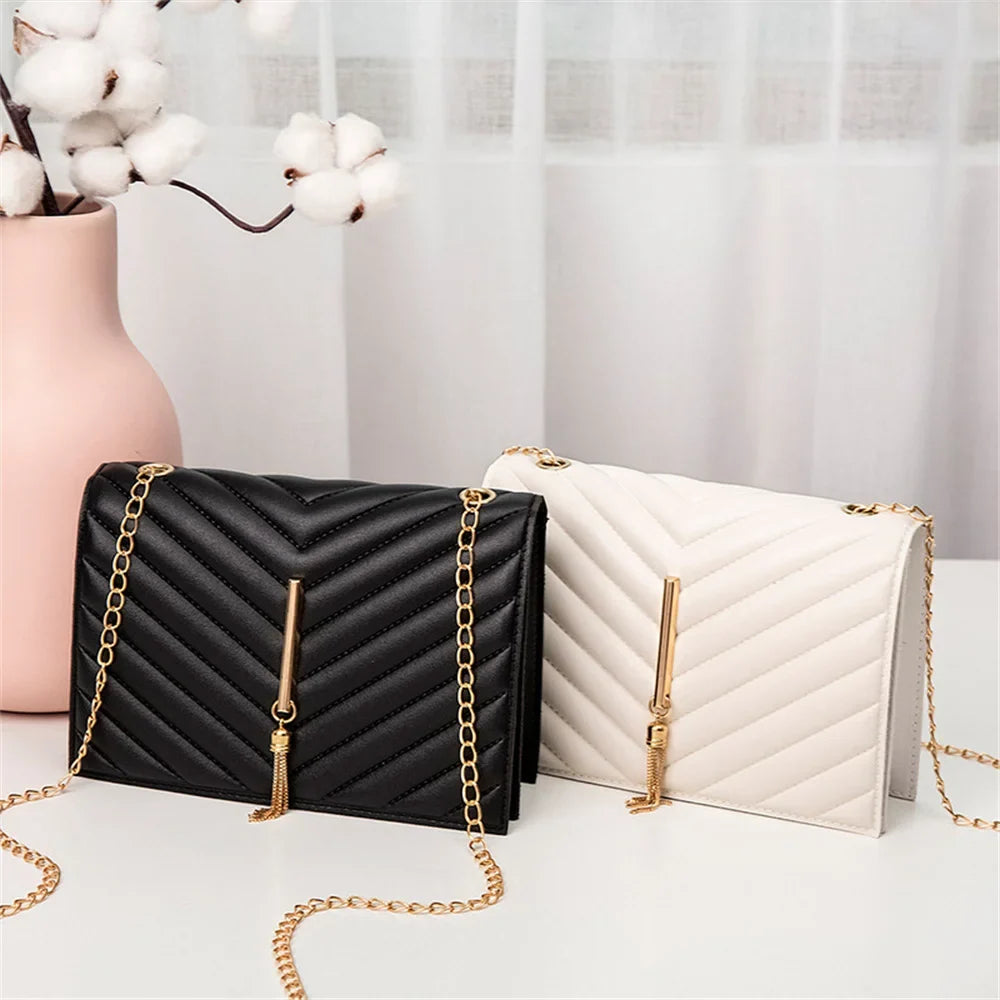 Crossbody Bags V Pattern Mini Chain Shoulder Bag