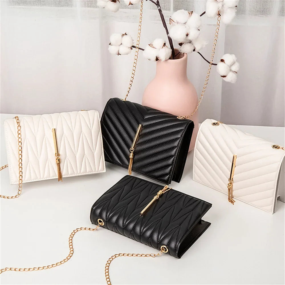 Crossbody Bags V Pattern Mini Chain Shoulder Bag